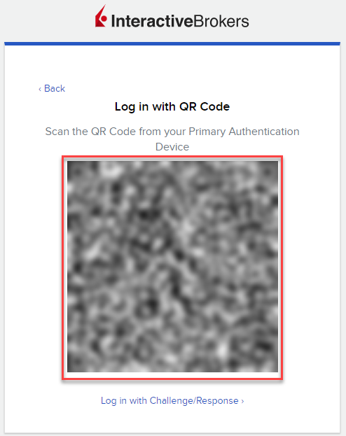 The login with QR code option in portal. 